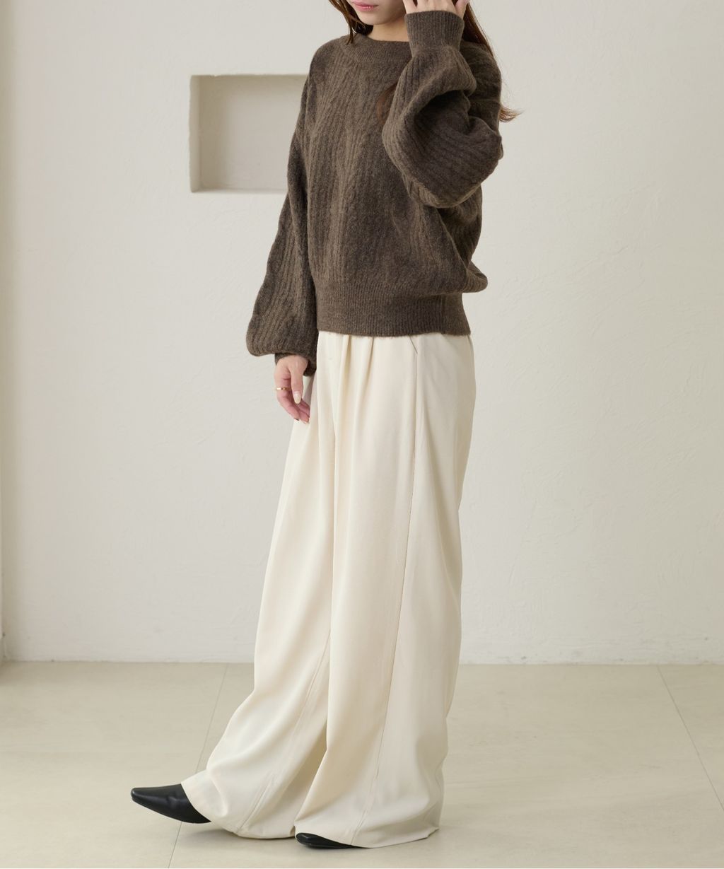 apres jour clair 平口麻花針織上衣_24