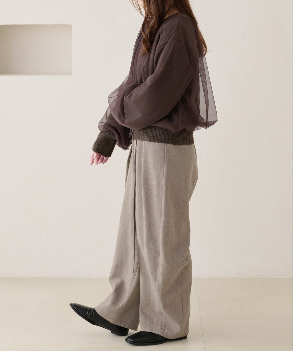 apres jour clair 薄紗疊層感針織開襟衫_13