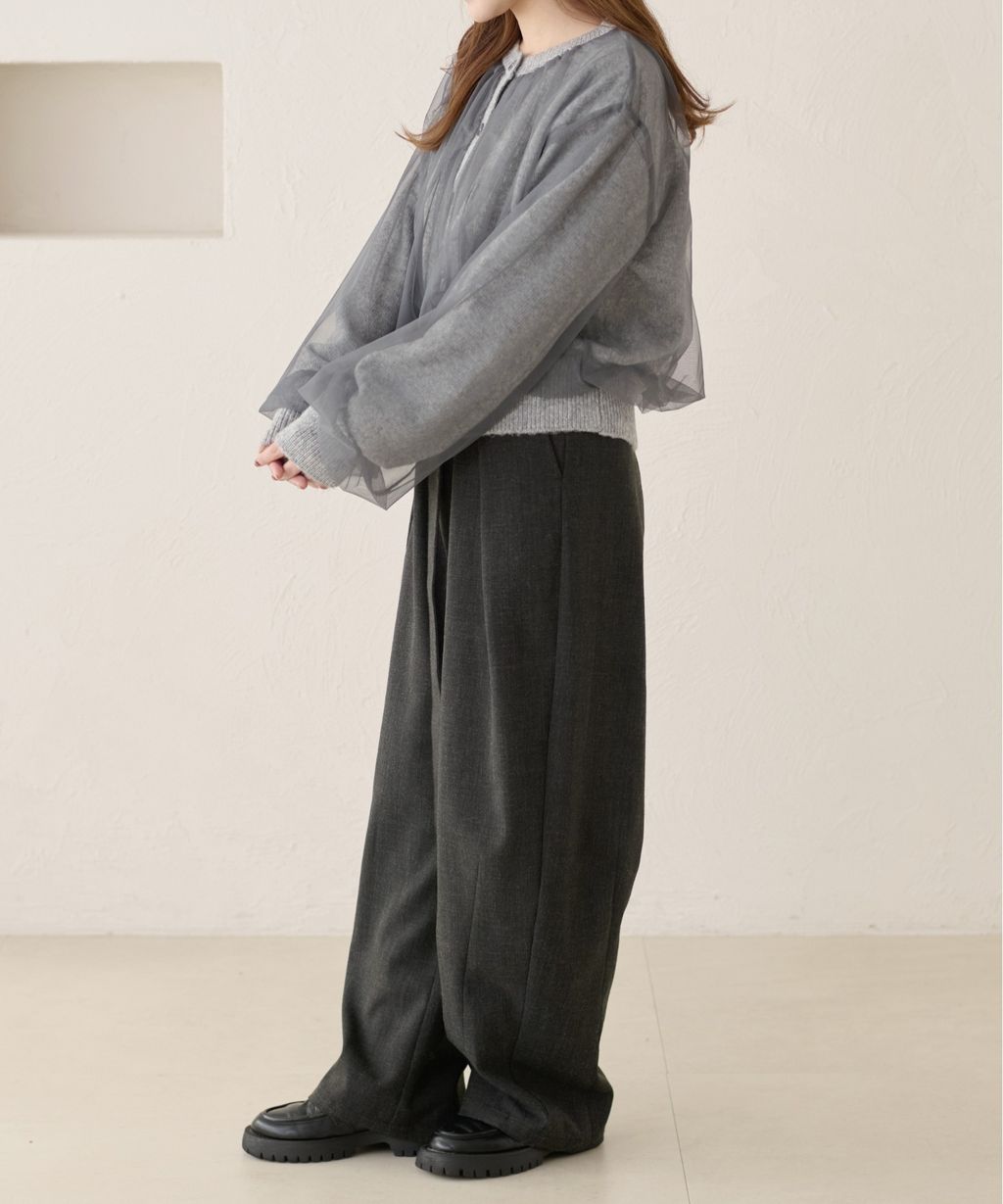 apres jour clair 薄紗疊層感針織開襟衫_24