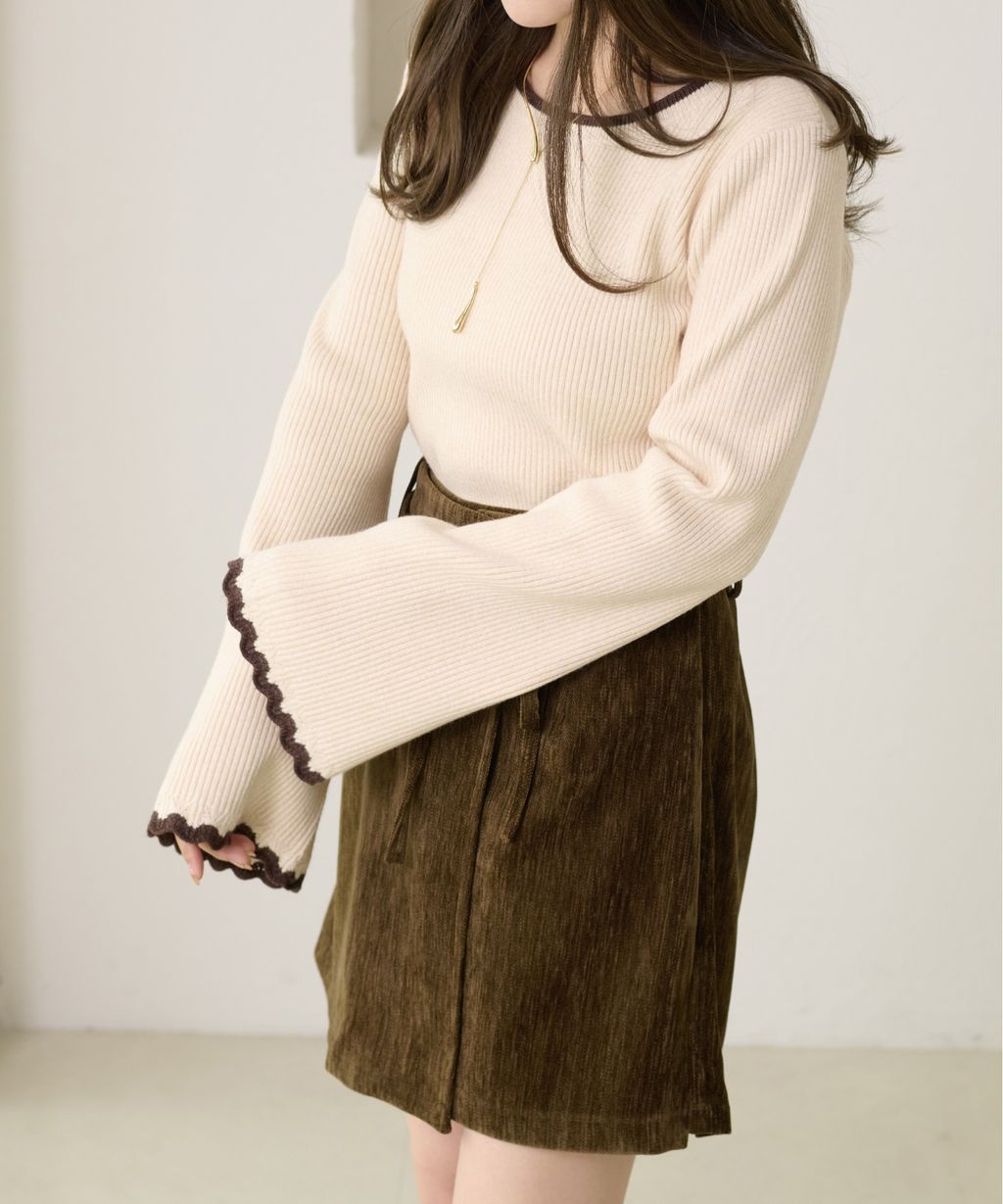 apres jour clair 喇叭袖口羅紋針織上衣_18