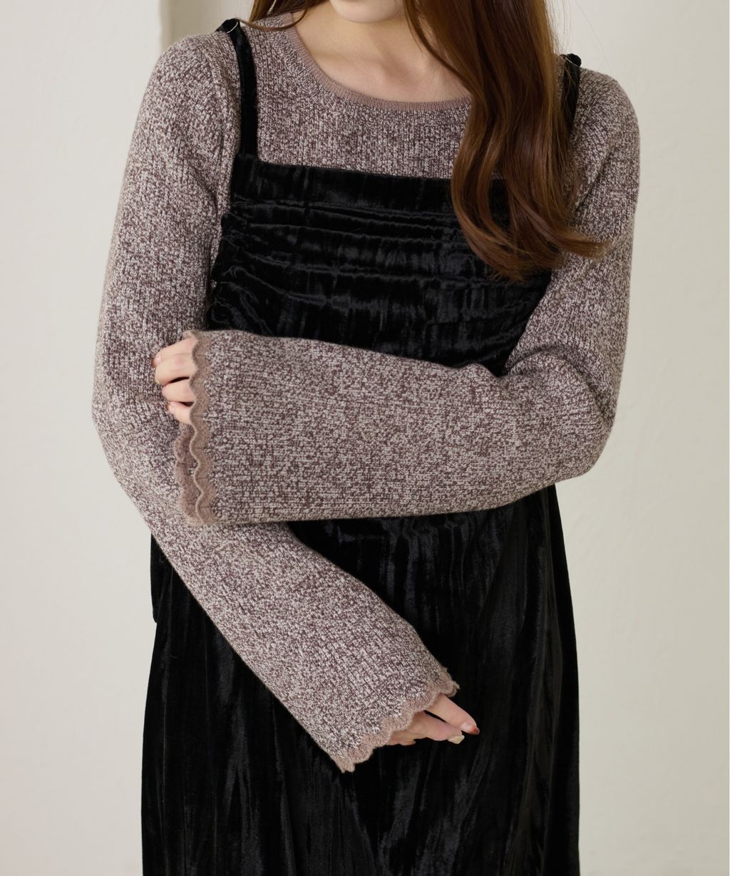 apres jour clair 喇叭袖口羅紋針織上衣_24