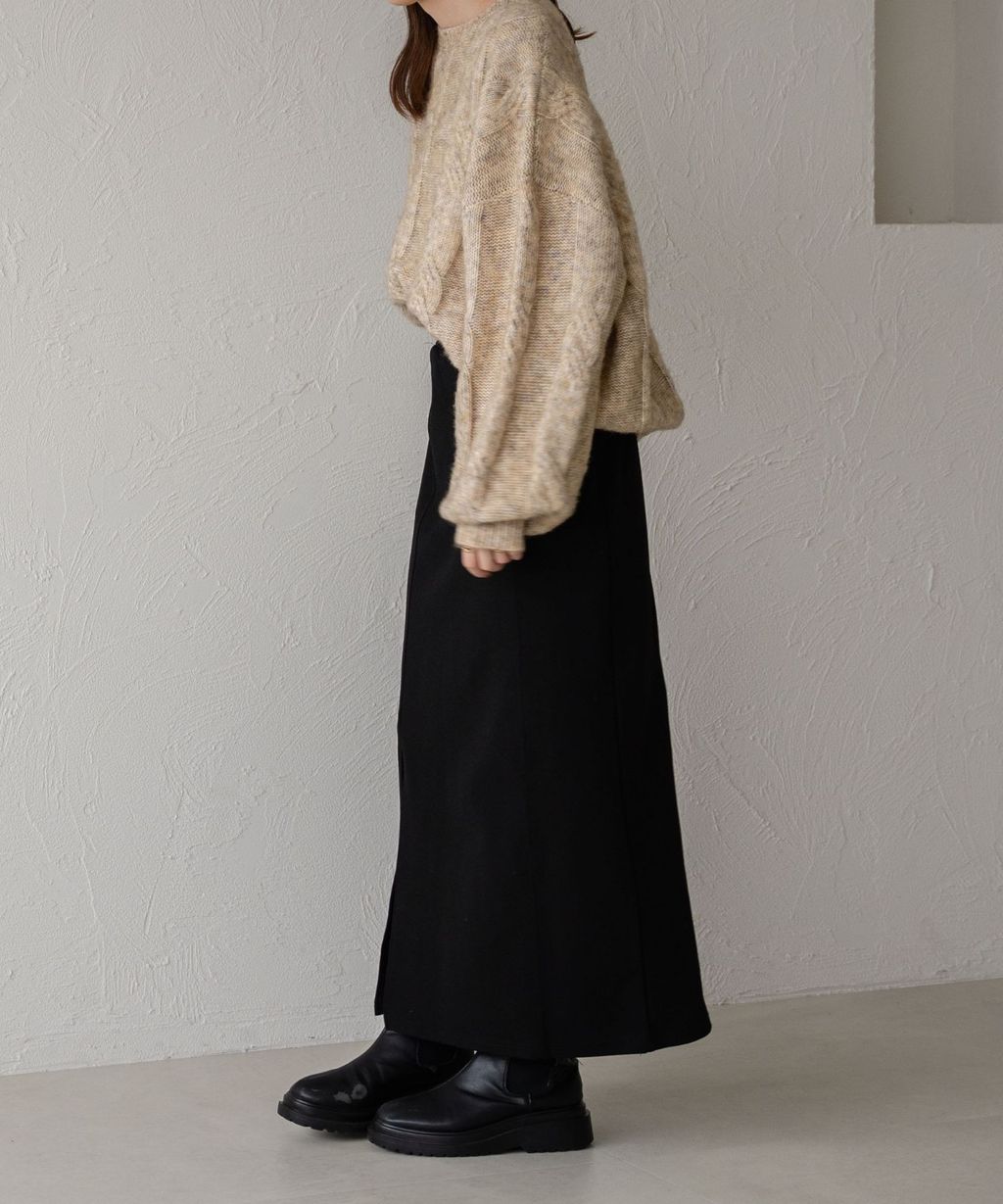 apres jour clair 澎袖Oversize混紗針織親膚毛衣_37