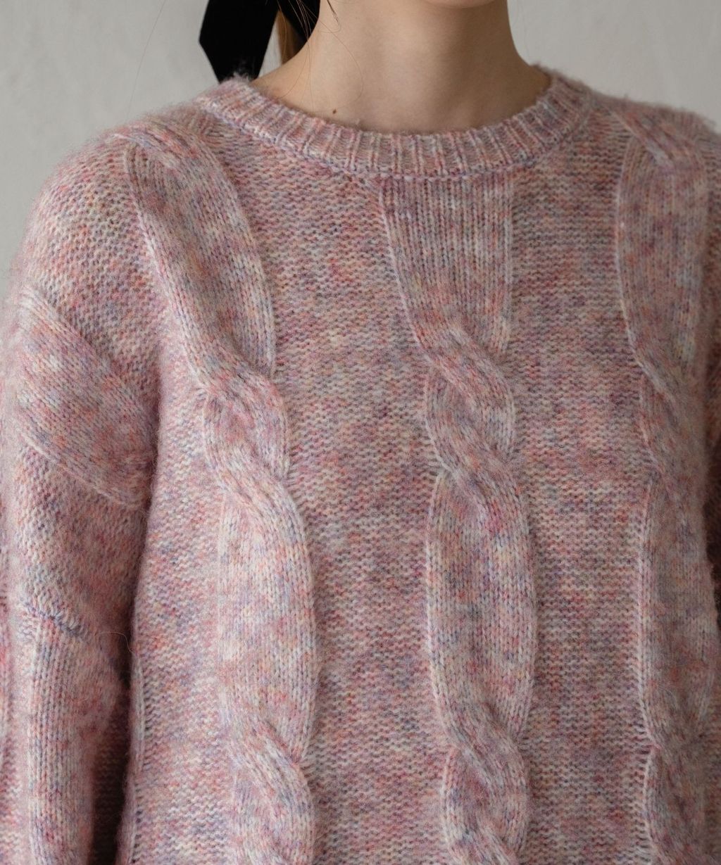 apres jour clair 澎袖Oversize混紗針織親膚毛衣_34