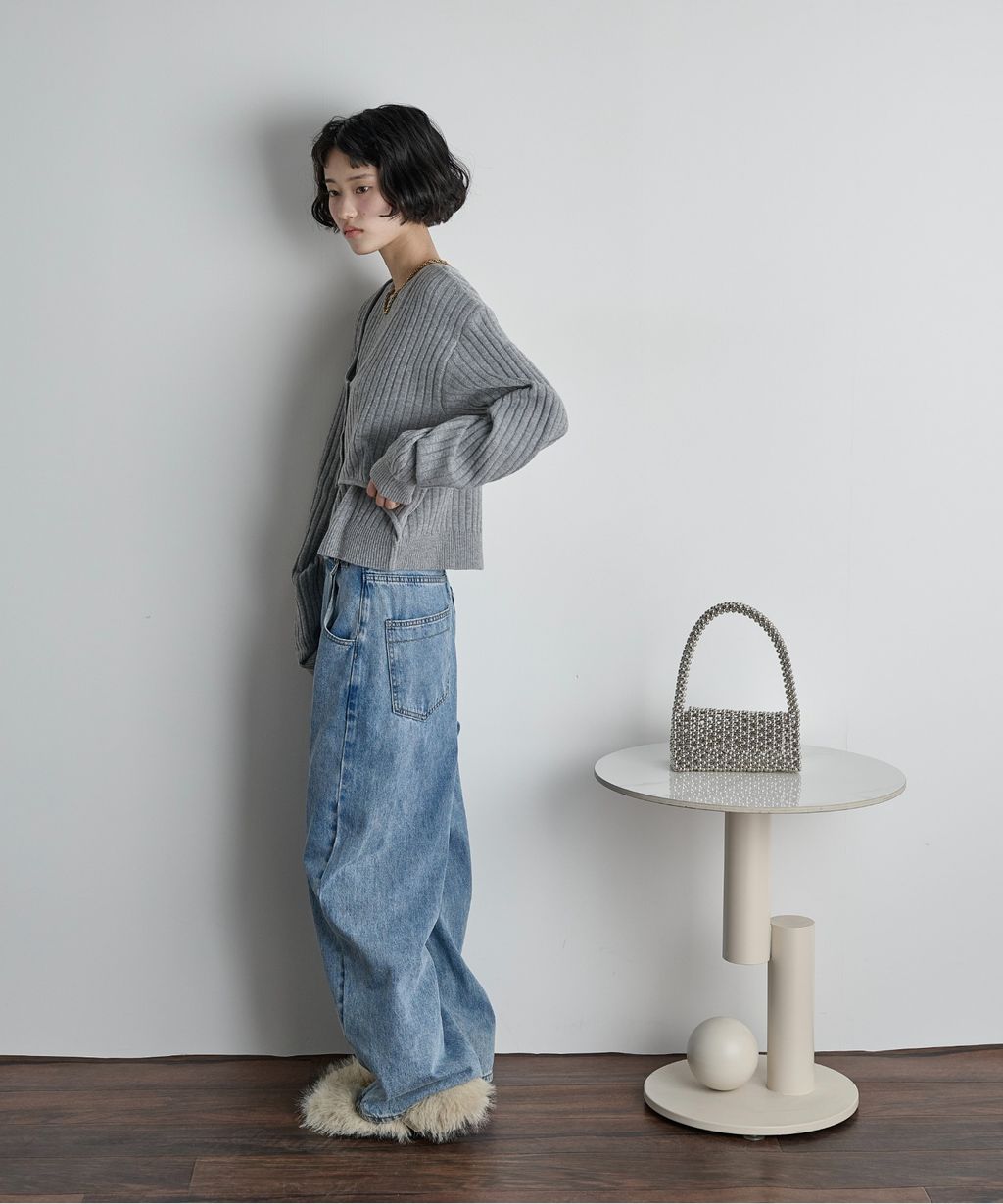 THE YOn 假兩件馬甲拼接羅紋編織親膚針織上衣_22