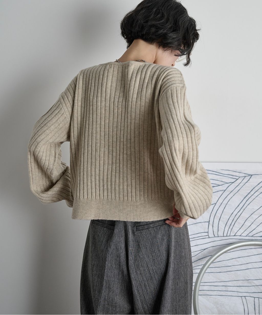 THE YOn 假兩件馬甲拼接羅紋編織親膚針織上衣_8