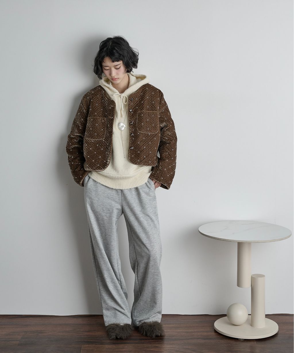 THE YOn 慵懶寬鬆羊毛混紗針織連帽上衣_14