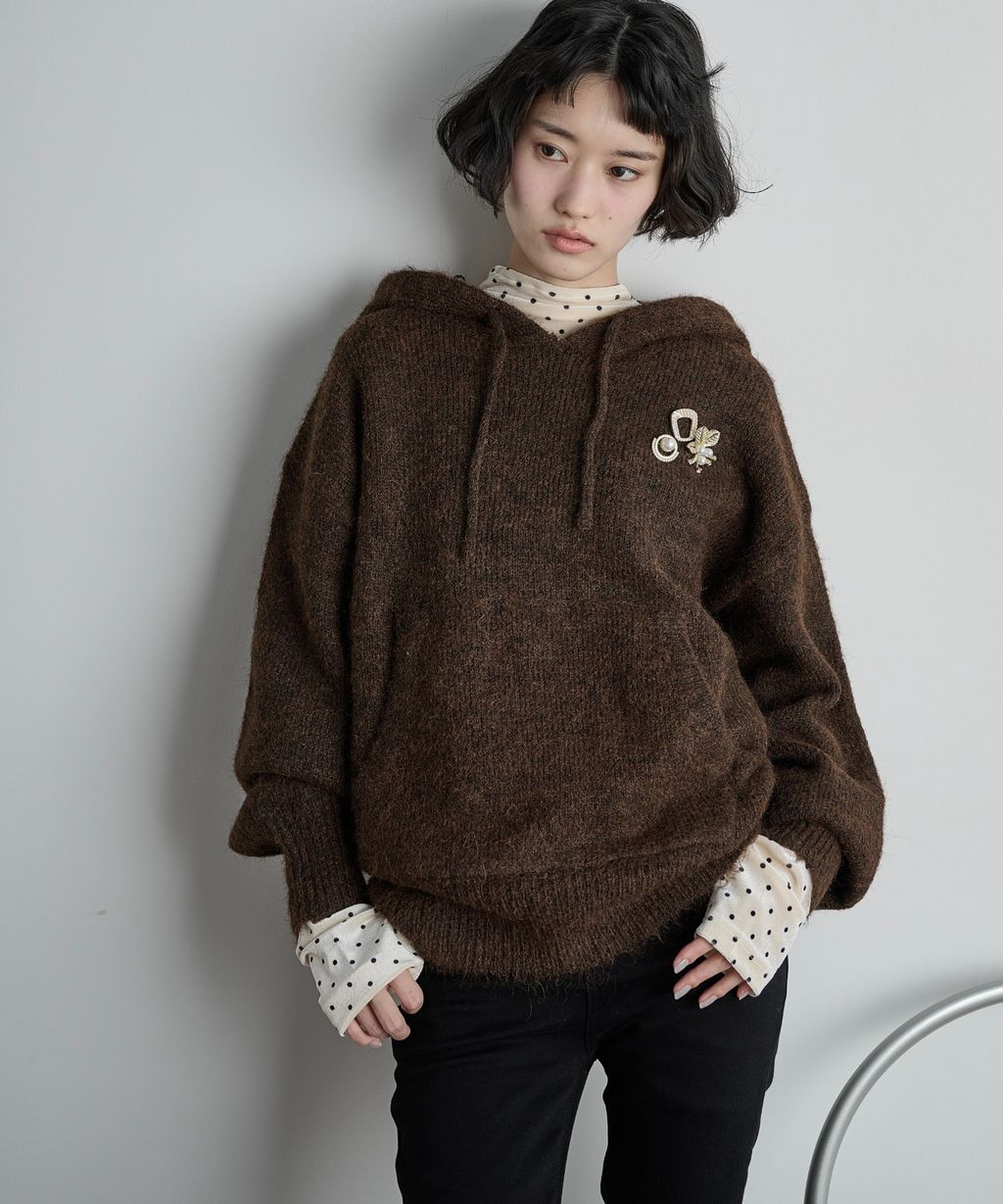 THE YOn 慵懶寬鬆羊毛混紗針織連帽上衣_31