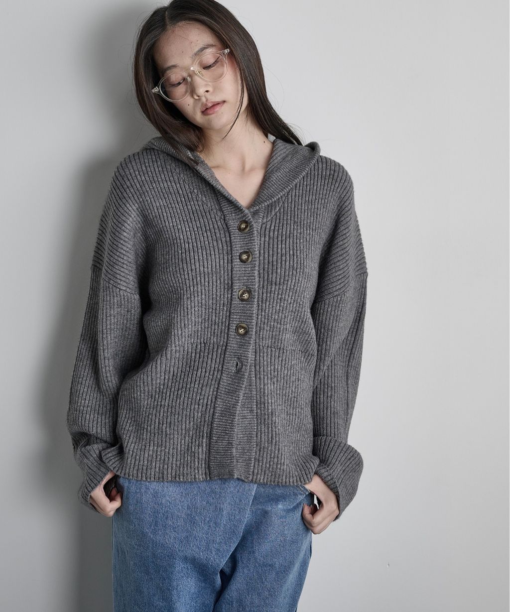 THE YOn 羅紋針織連帽開襟衫_39