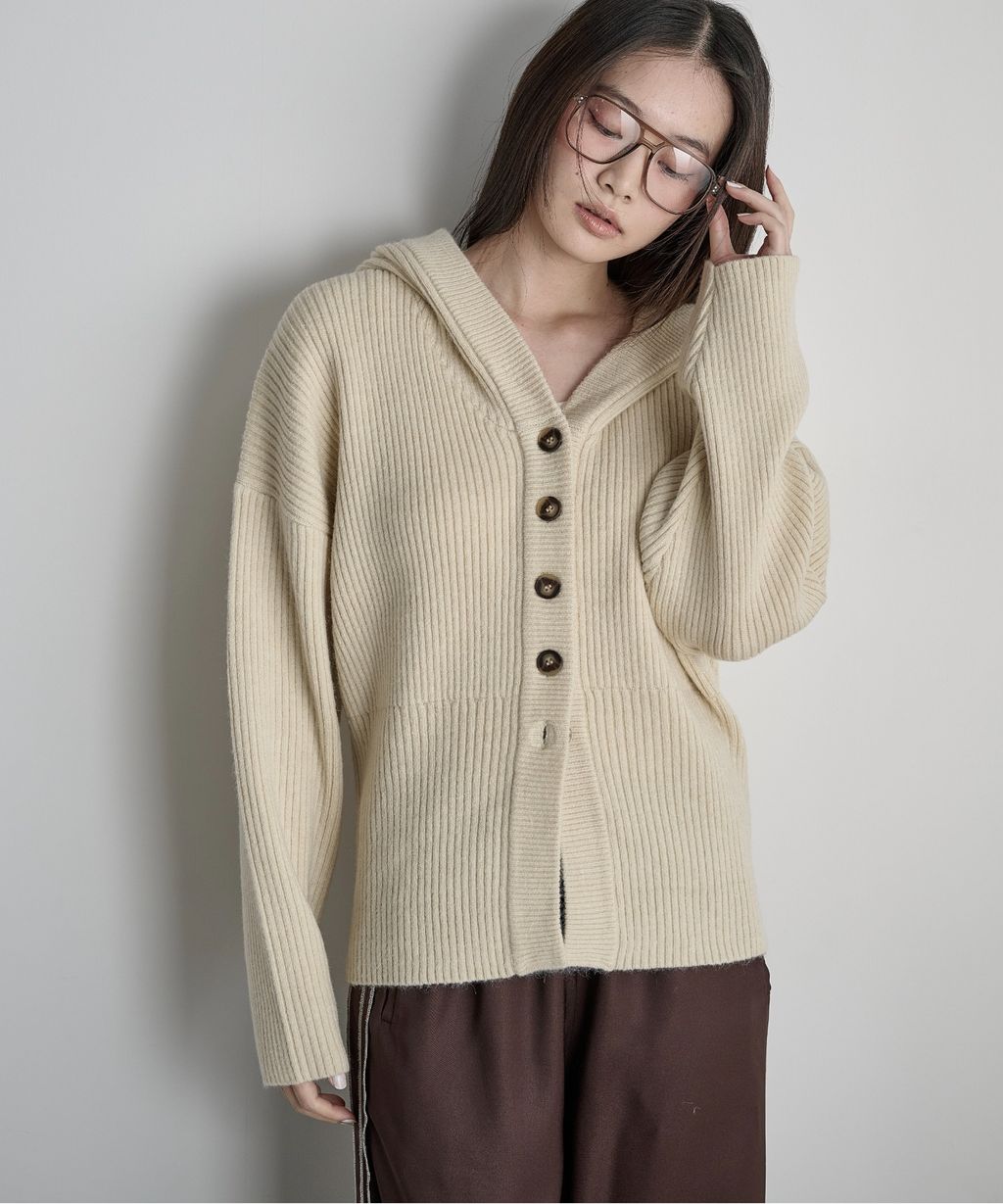 THE YOn 羅紋針織連帽開襟衫_34