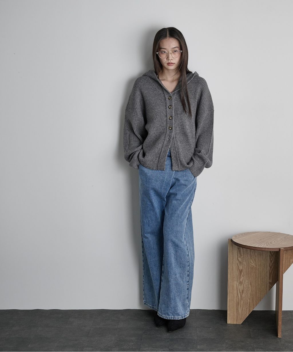 THE YOn 羅紋針織連帽開襟衫_16