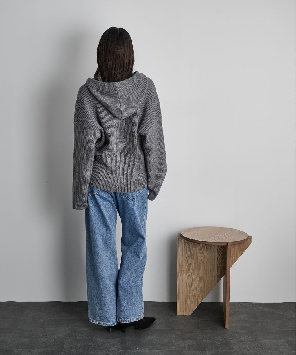 THE YOn 羅紋針織連帽開襟衫_18