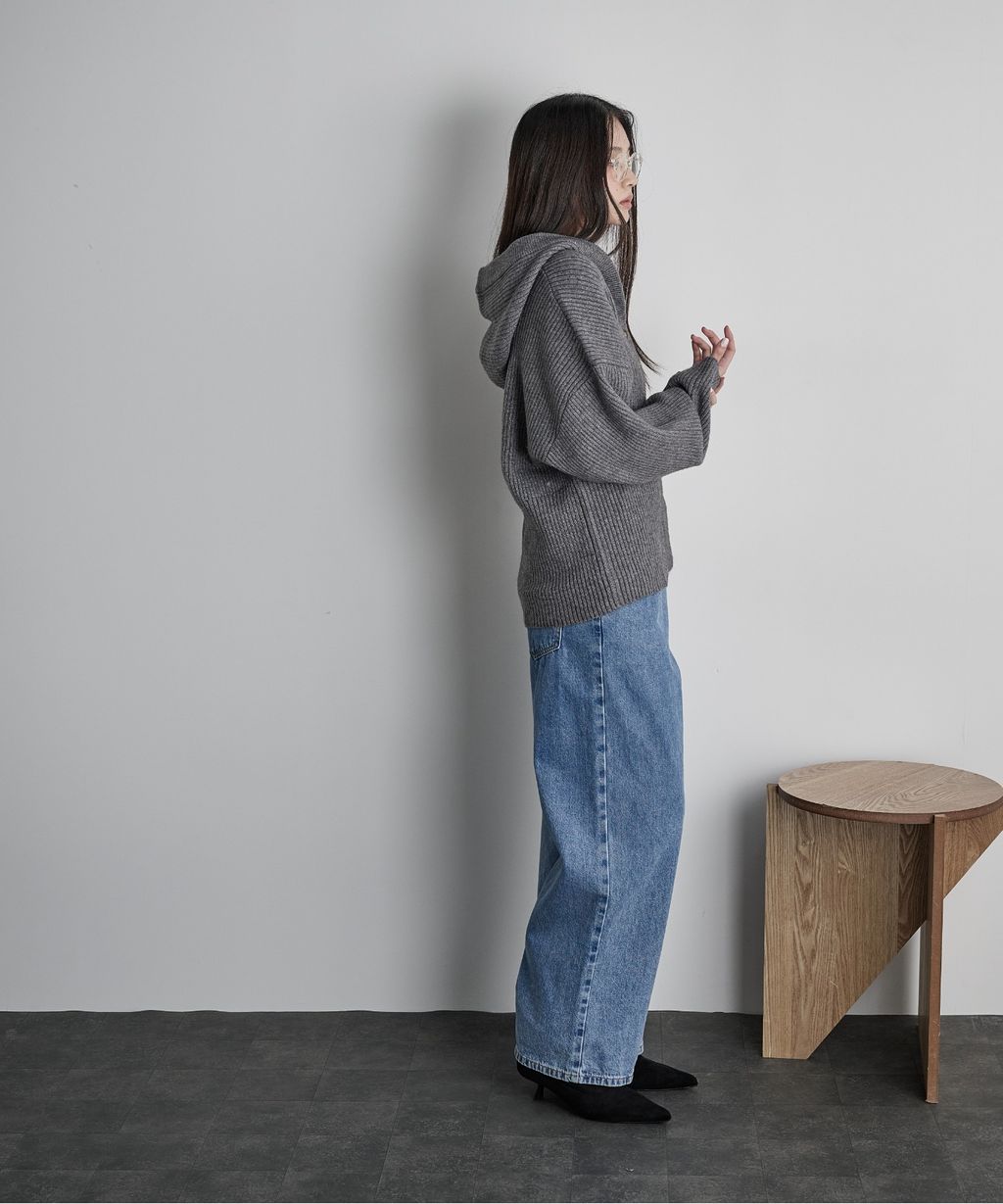 THE YOn 羅紋針織連帽開襟衫_17