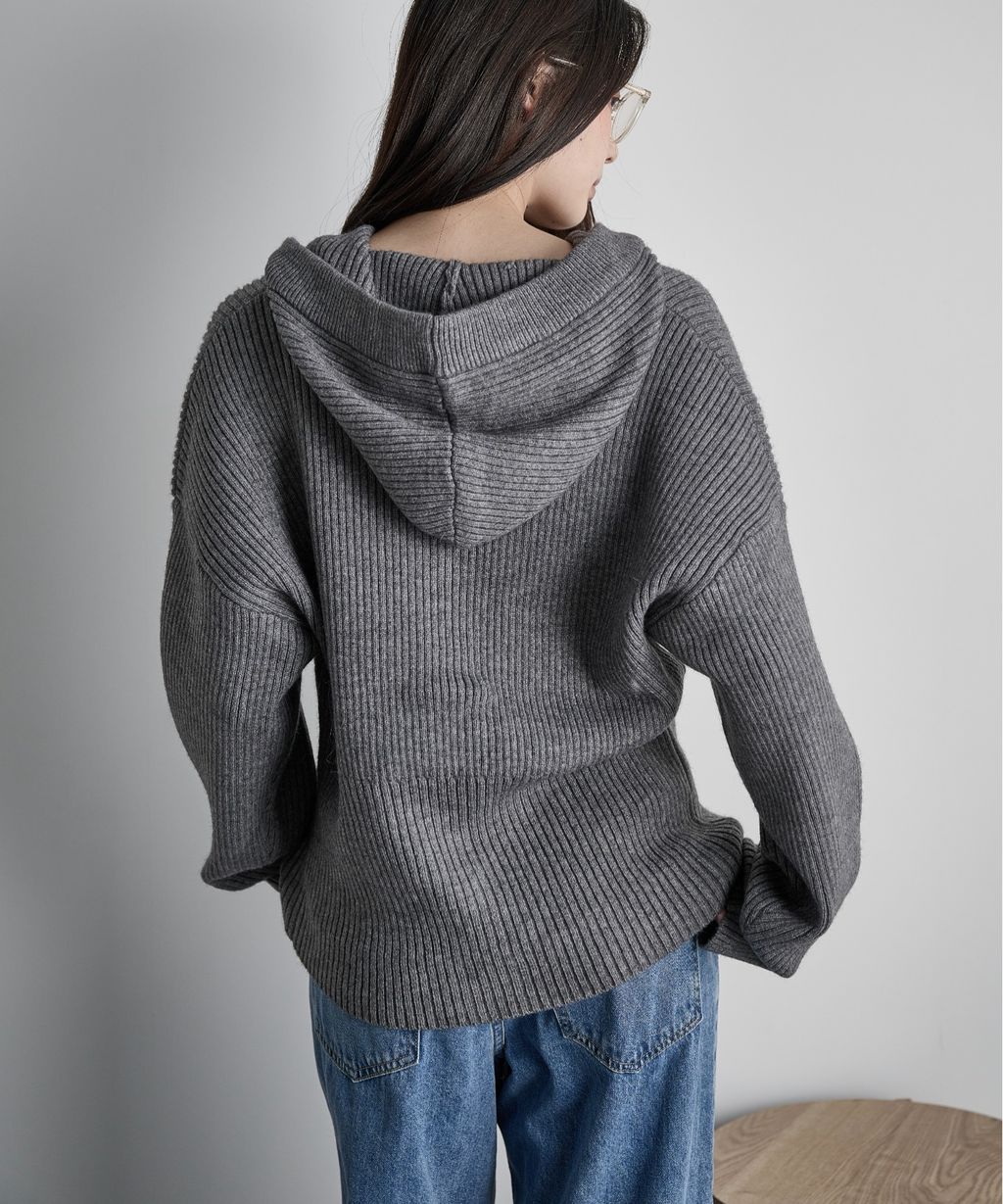 THE YOn 羅紋針織連帽開襟衫_21