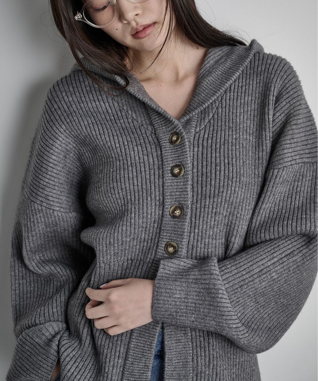 THE YOn 羅紋針織連帽開襟衫_19