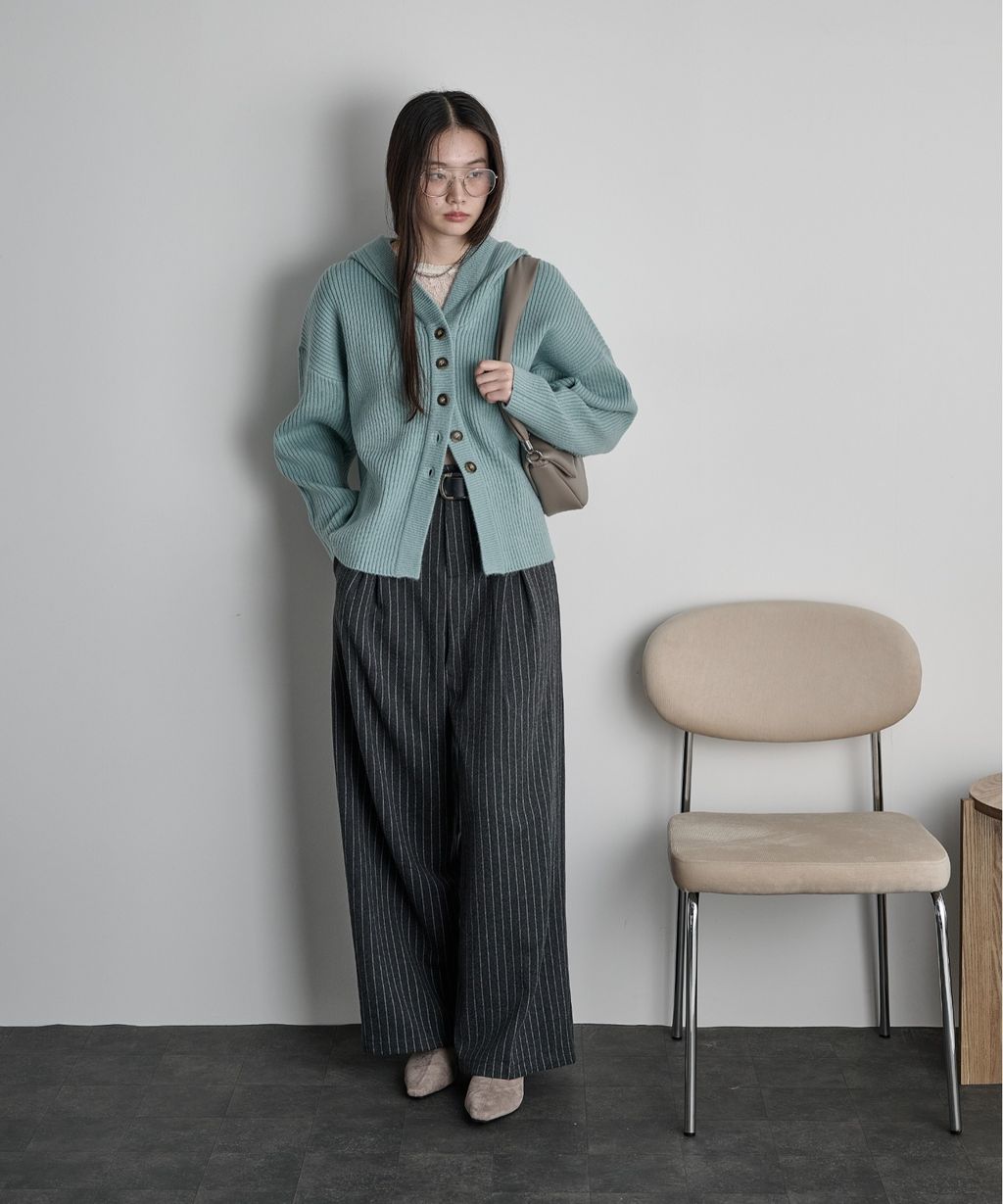 THE YOn 羅紋針織連帽開襟衫_7