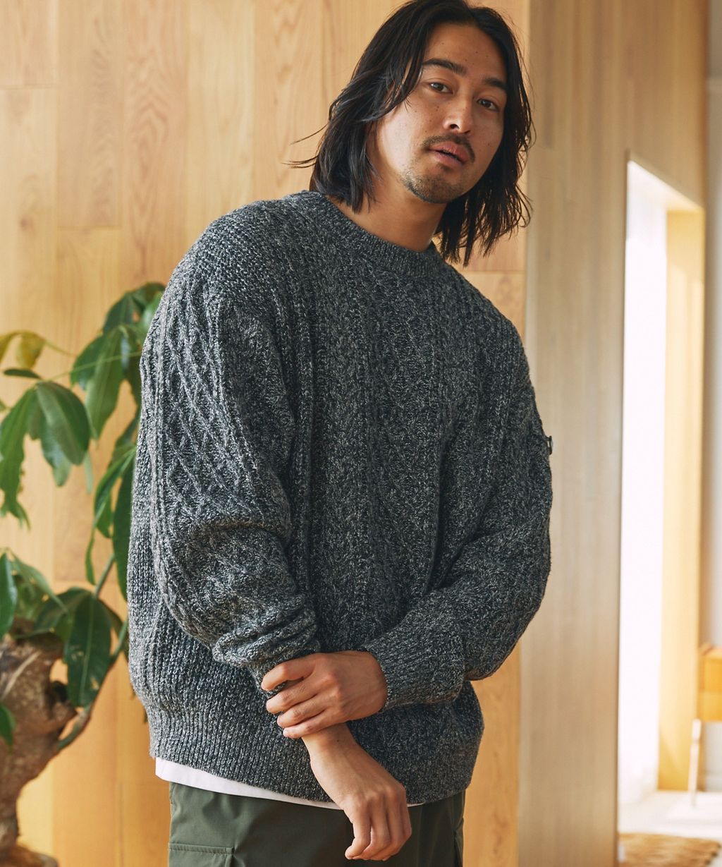 THE CRAFT CREW PRODUCTS 可水洗防靜電抗起球針立體繩結麻花編織圓領毛衣_4