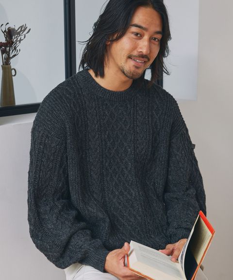 THE CRAFT CREW PRODUCTS 可水洗防靜電抗起球針立體繩結麻花編織圓領毛衣_7