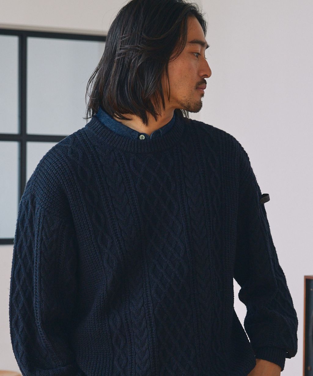 THE CRAFT CREW PRODUCTS 可水洗防靜電抗起球針立體繩結麻花編織圓領毛衣_97