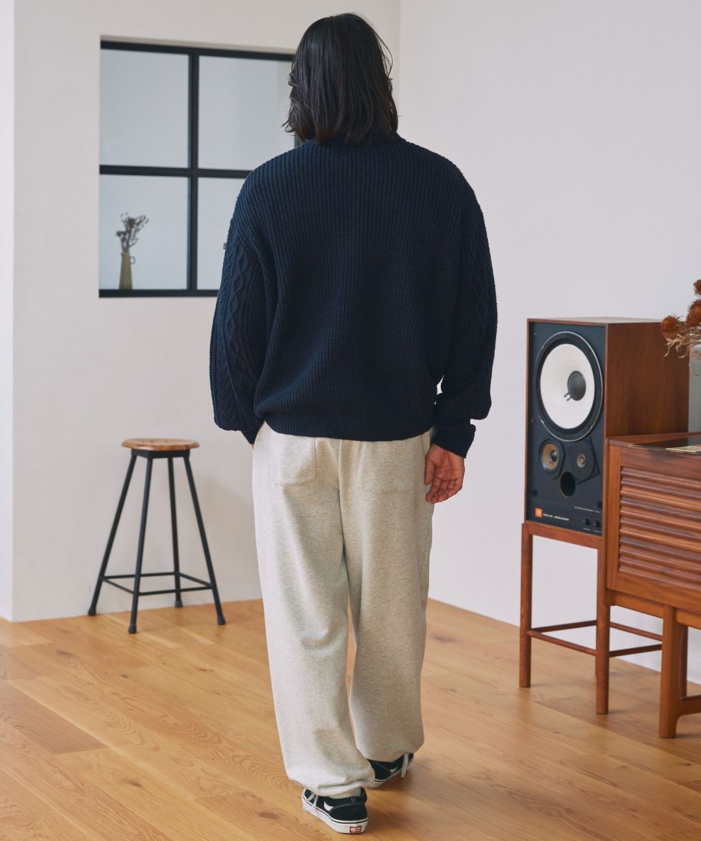 THE CRAFT CREW PRODUCTS 可水洗防靜電抗起球針立體繩結麻花編織圓領毛衣_91