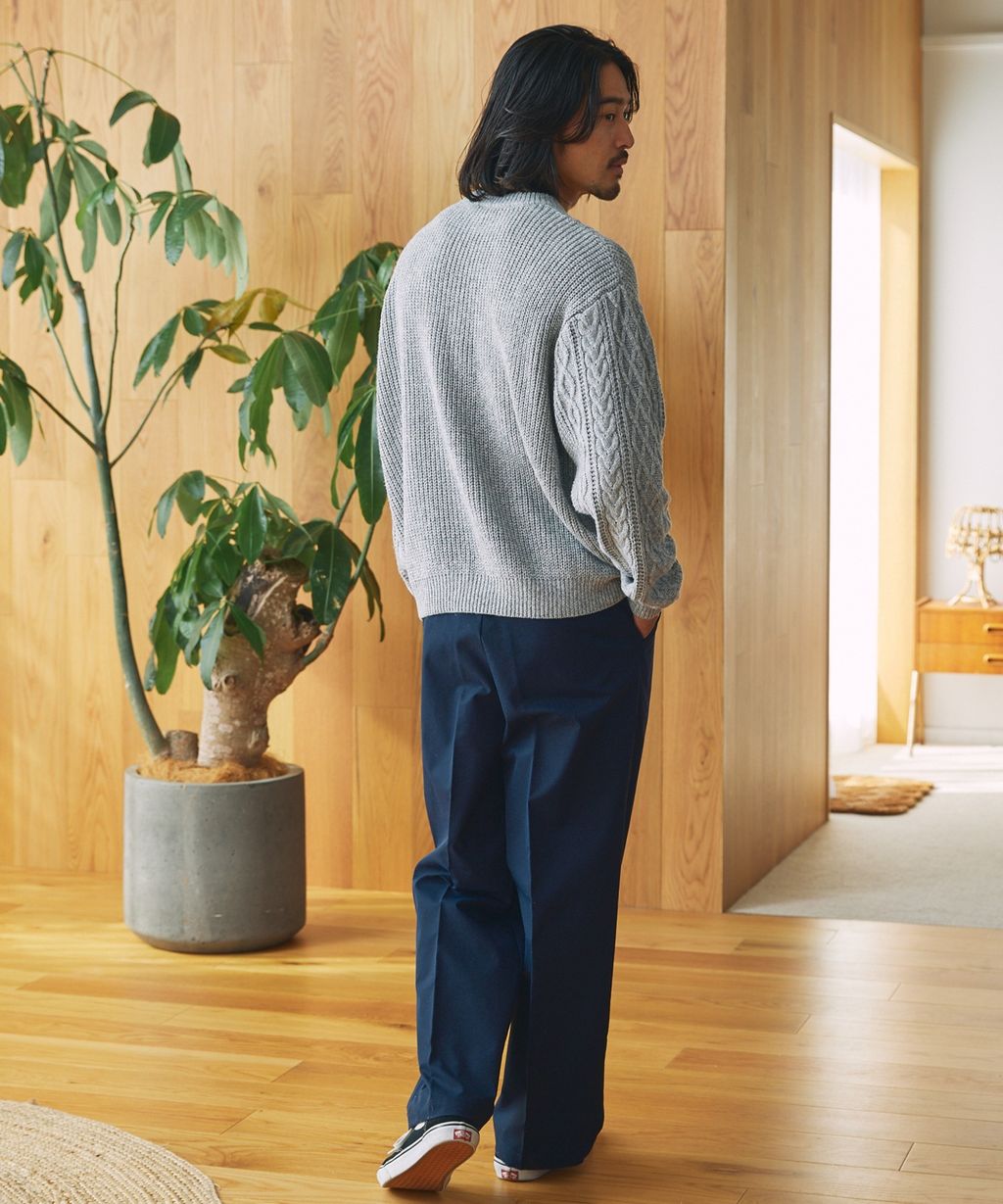 THE CRAFT CREW PRODUCTS 可水洗防靜電抗起球針立體繩結麻花編織圓領毛衣_78