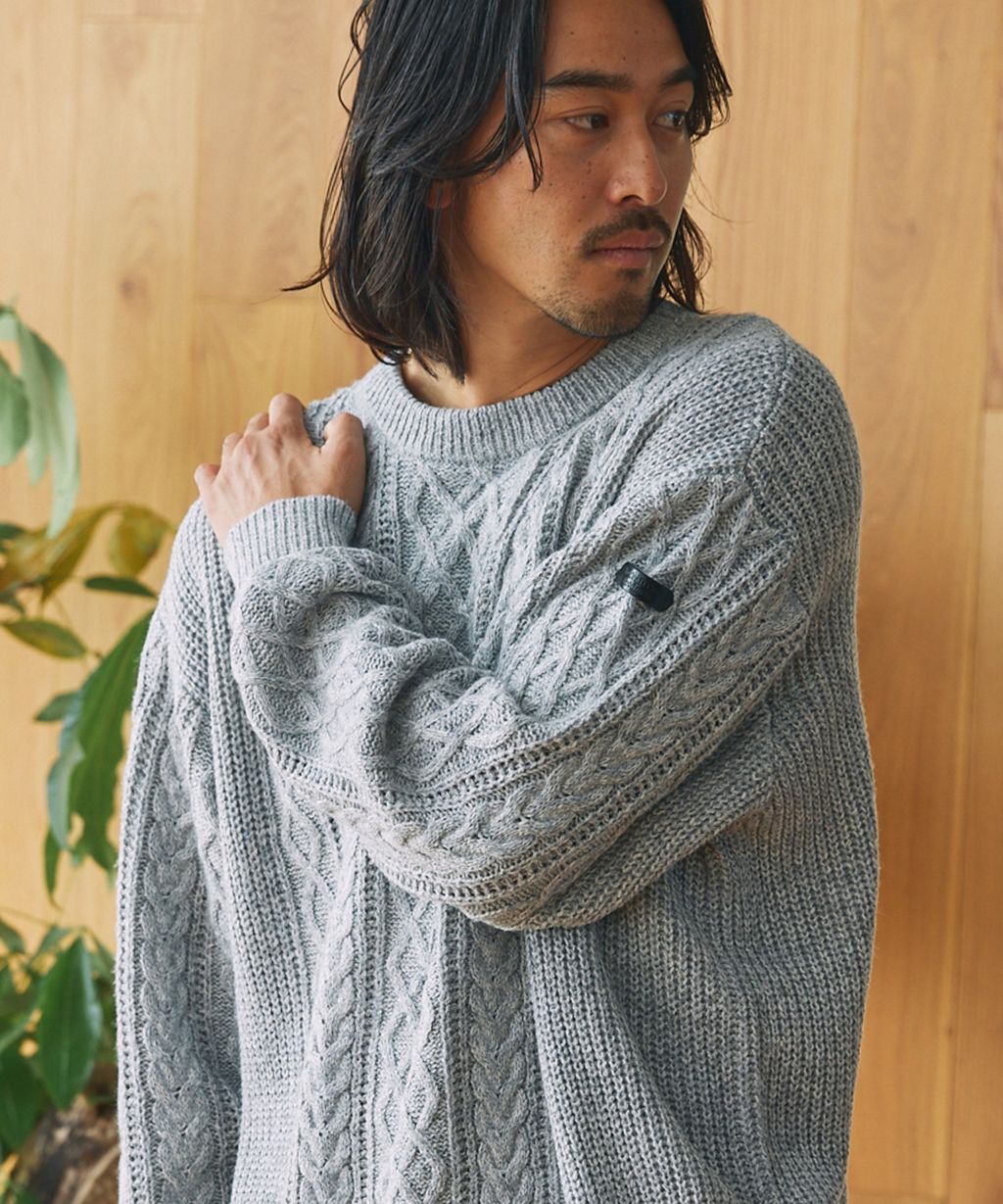 THE CRAFT CREW PRODUCTS 可水洗防靜電抗起球針立體繩結麻花編織圓領毛衣_75