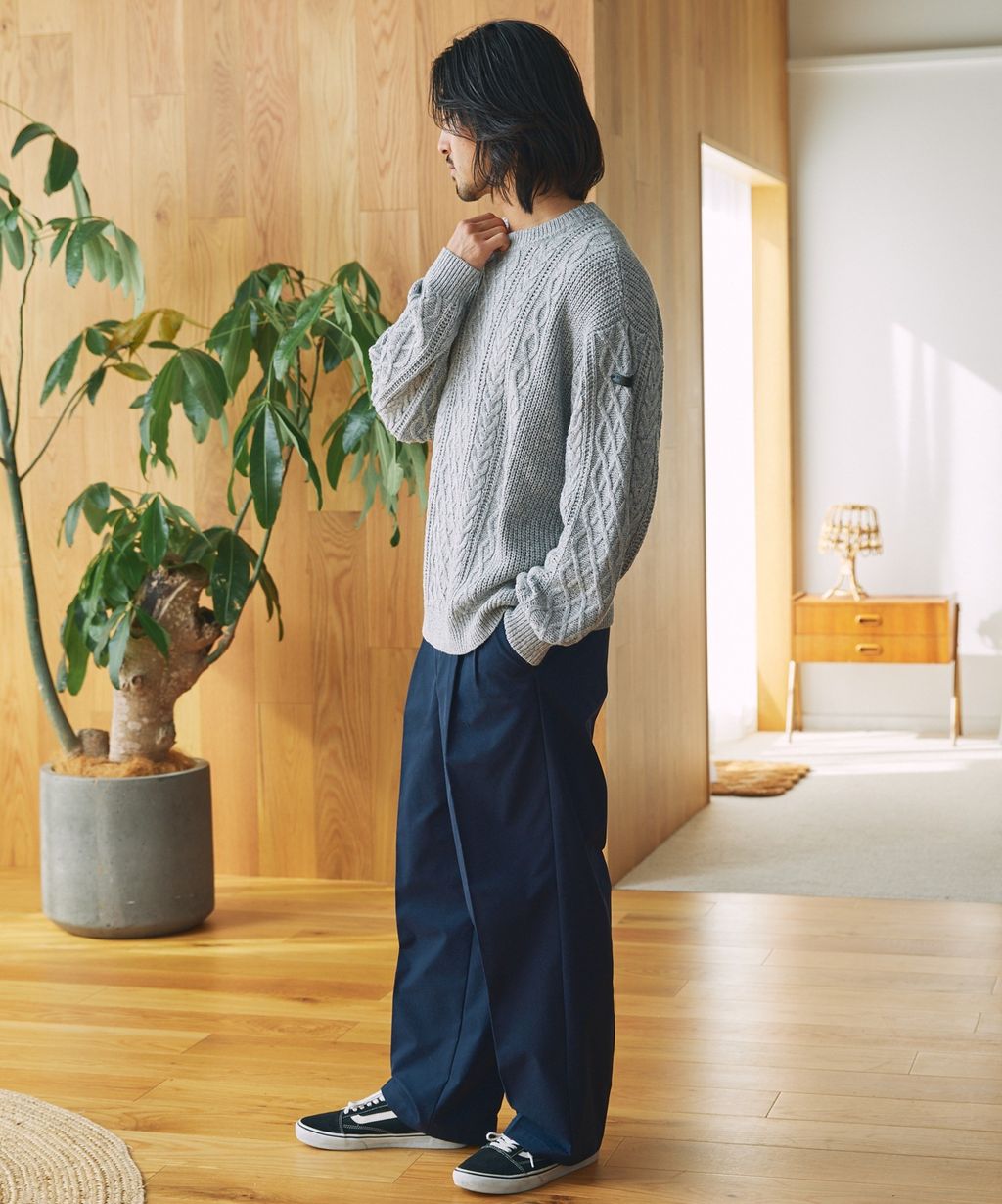 THE CRAFT CREW PRODUCTS 可水洗防靜電抗起球針立體繩結麻花編織圓領毛衣_77