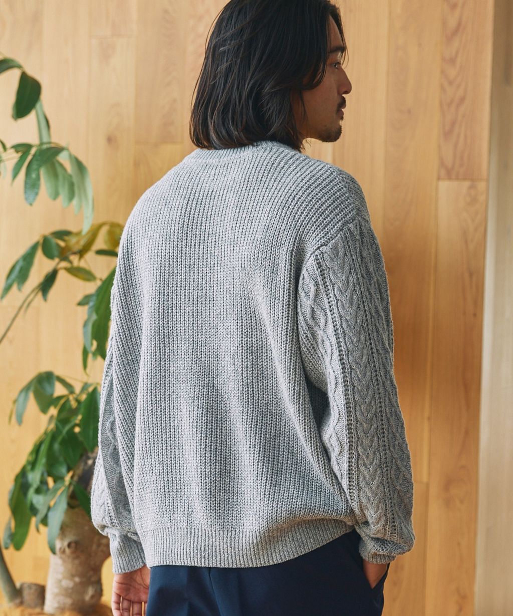 THE CRAFT CREW PRODUCTS 可水洗防靜電抗起球針立體繩結麻花編織圓領毛衣_74