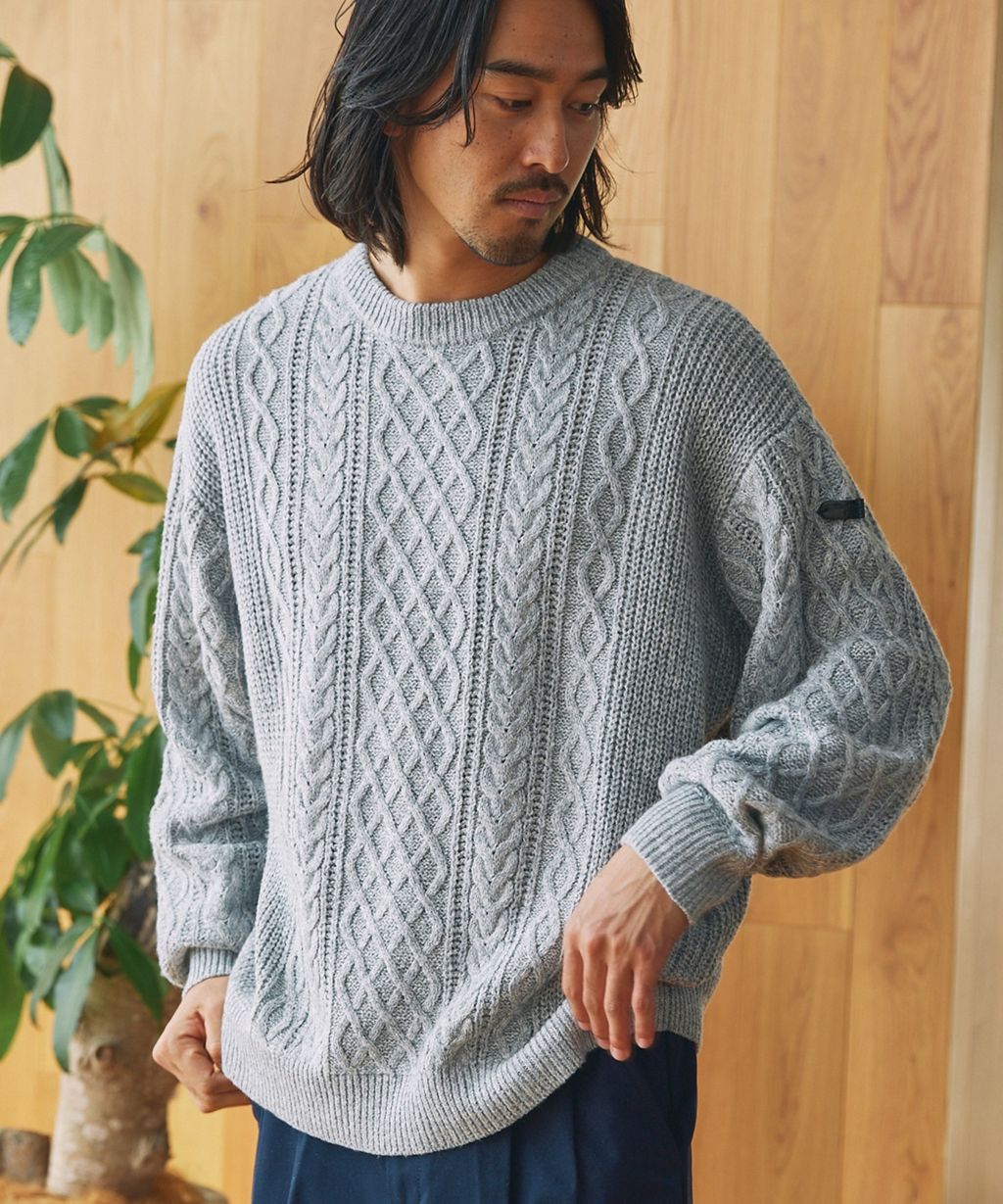 THE CRAFT CREW PRODUCTS 可水洗防靜電抗起球針立體繩結麻花編織圓領毛衣_69