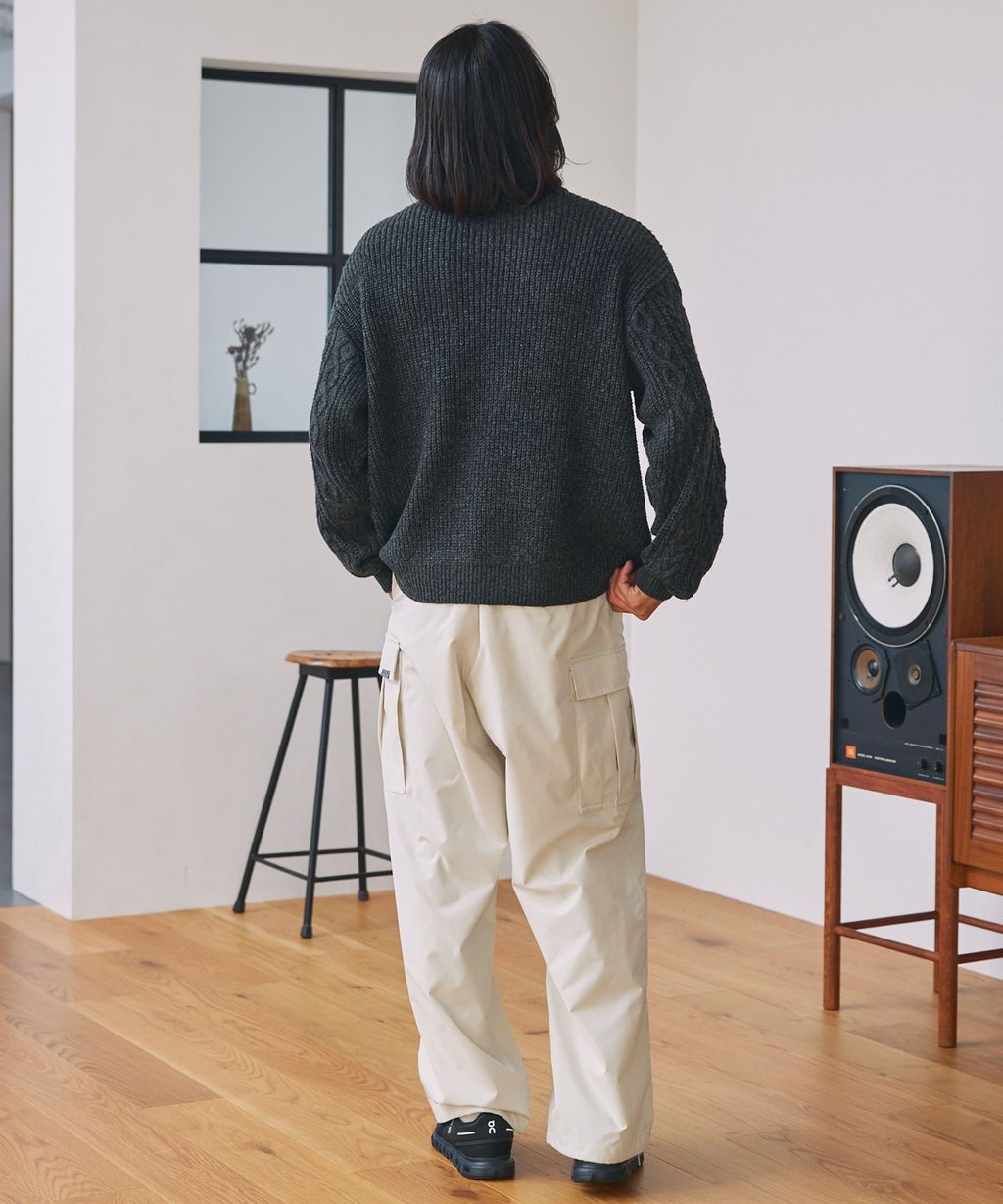 THE CRAFT CREW PRODUCTS 可水洗防靜電抗起球針立體繩結麻花編織圓領毛衣_50