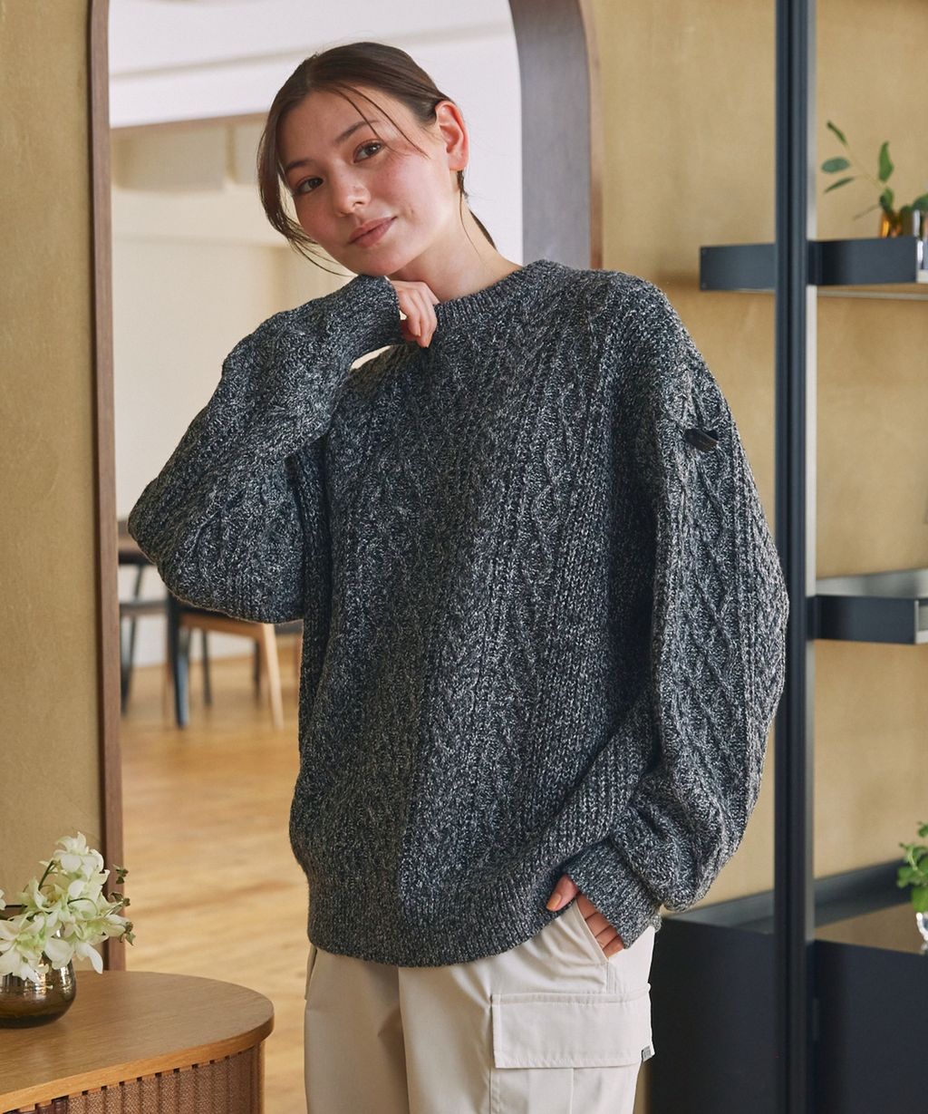 THE CRAFT CREW PRODUCTS 可水洗防靜電抗起球針立體繩結麻花編織圓領毛衣_19