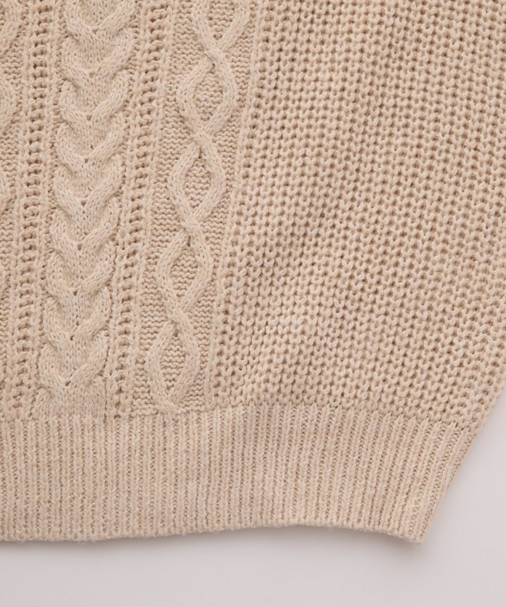 THE CRAFT CREW PRODUCTS 可水洗防靜電抗起球針立體繩結麻花編織圓領毛衣_33