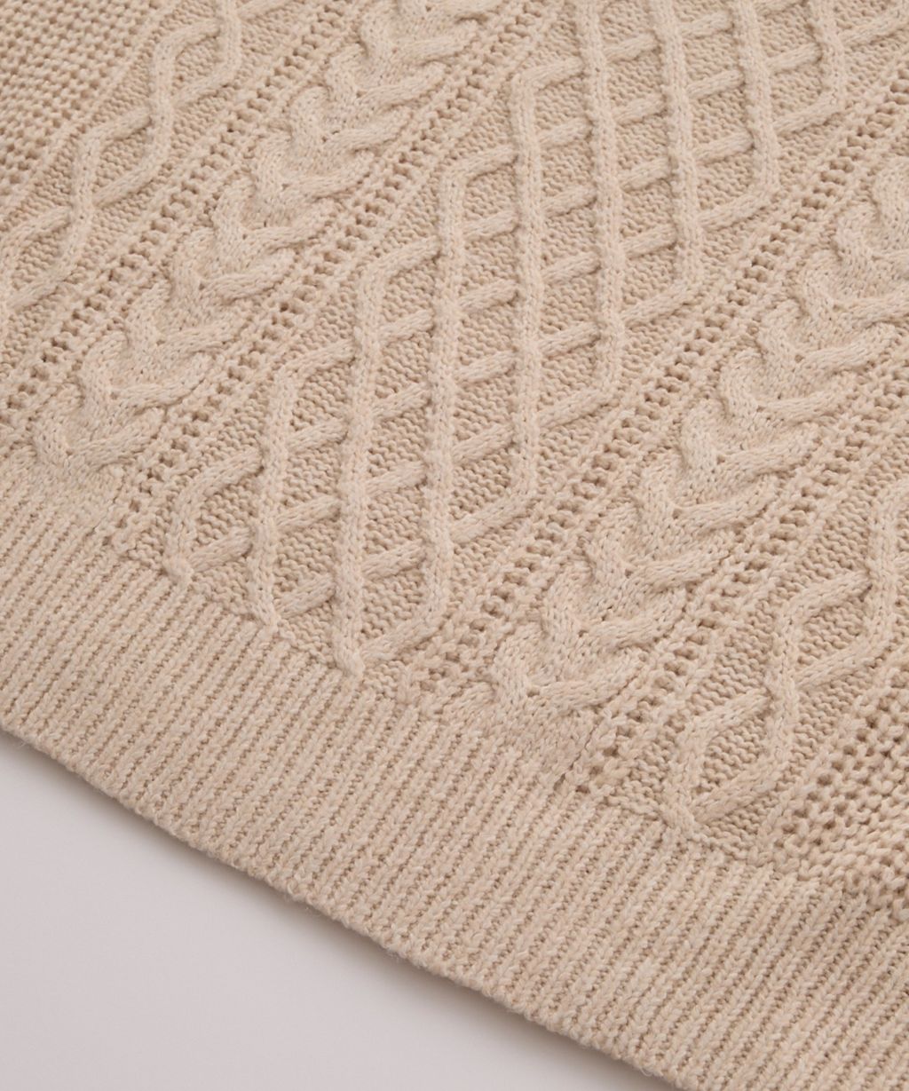 THE CRAFT CREW PRODUCTS 可水洗防靜電抗起球針立體繩結麻花編織圓領毛衣_32