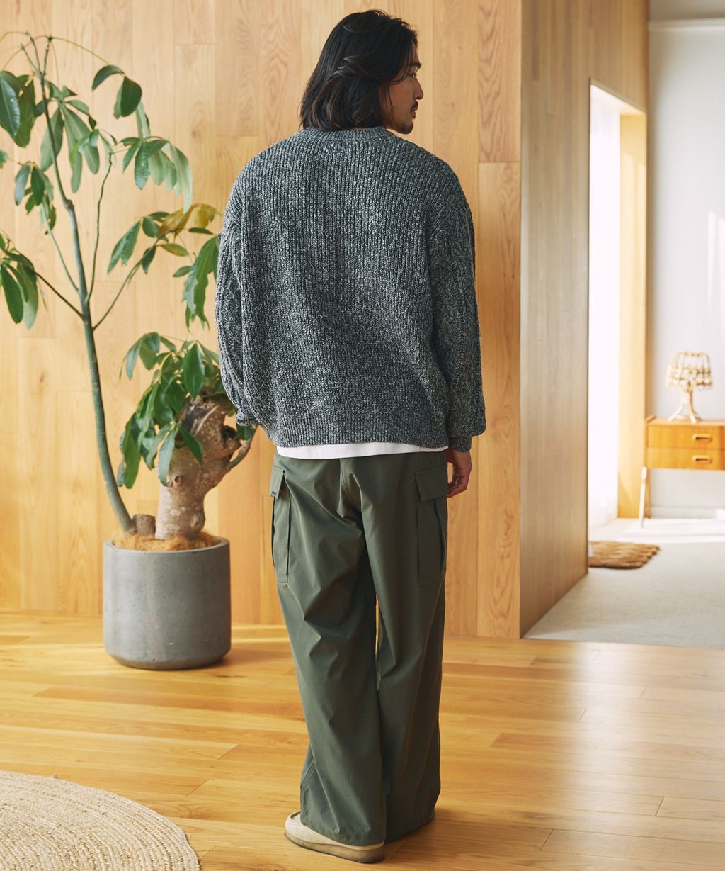 THE CRAFT CREW PRODUCTS 可水洗防靜電抗起球針立體繩結麻花編織圓領毛衣_118