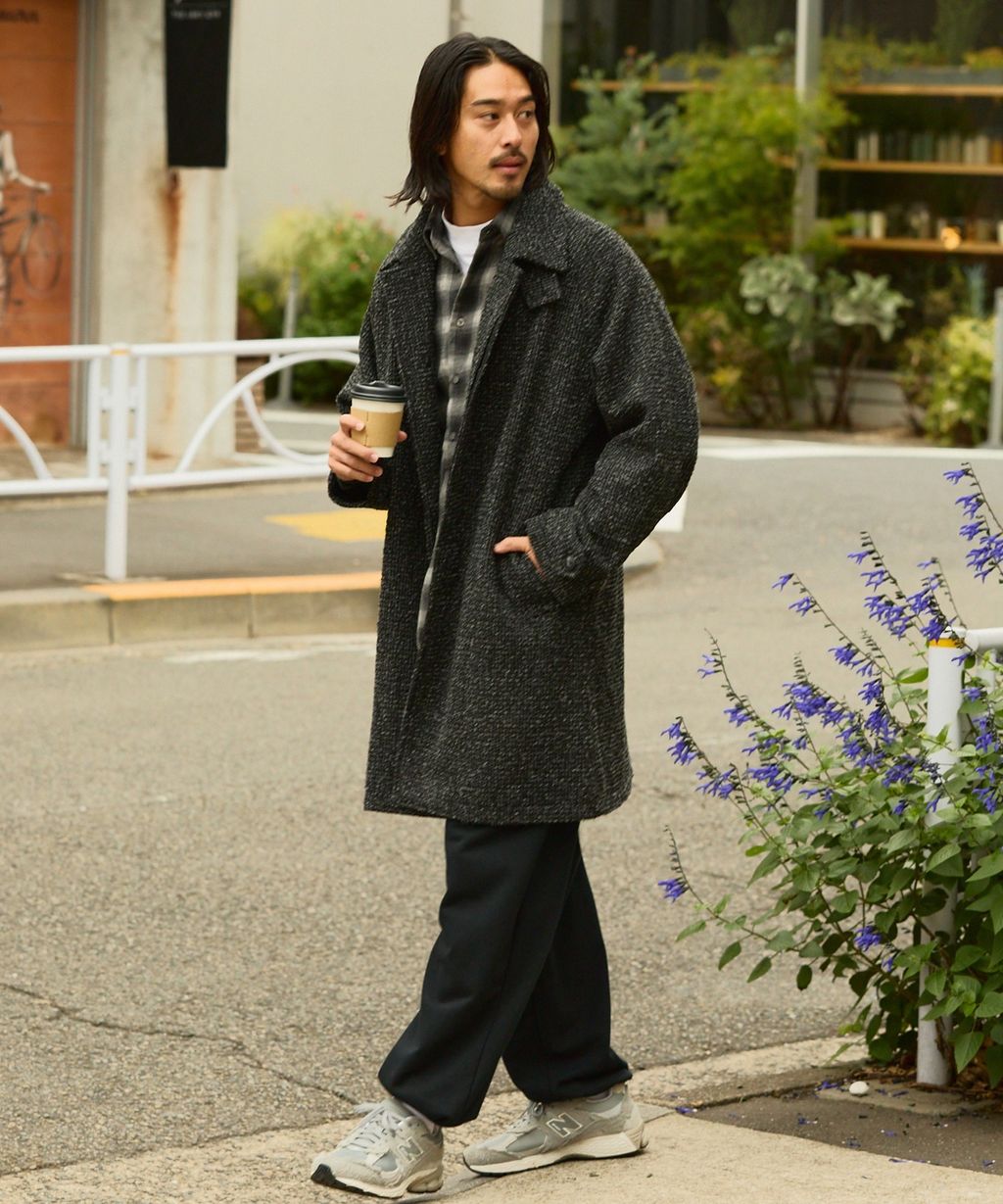 THE CRAFT CREW PRODUCTS 抗UV粗花呢立挺機能長版大衣外套_20