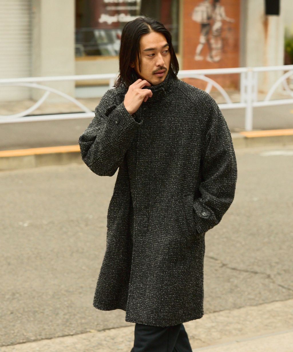 THE CRAFT CREW PRODUCTS 抗UV粗花呢立挺機能長版大衣外套_17