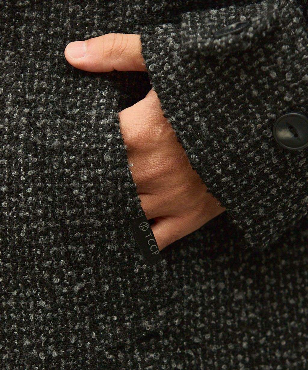 THE CRAFT CREW PRODUCTS 抗UV粗花呢立挺機能長版大衣外套_18