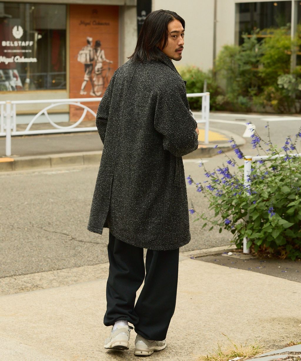 THE CRAFT CREW PRODUCTS 抗UV粗花呢立挺機能長版大衣外套_21