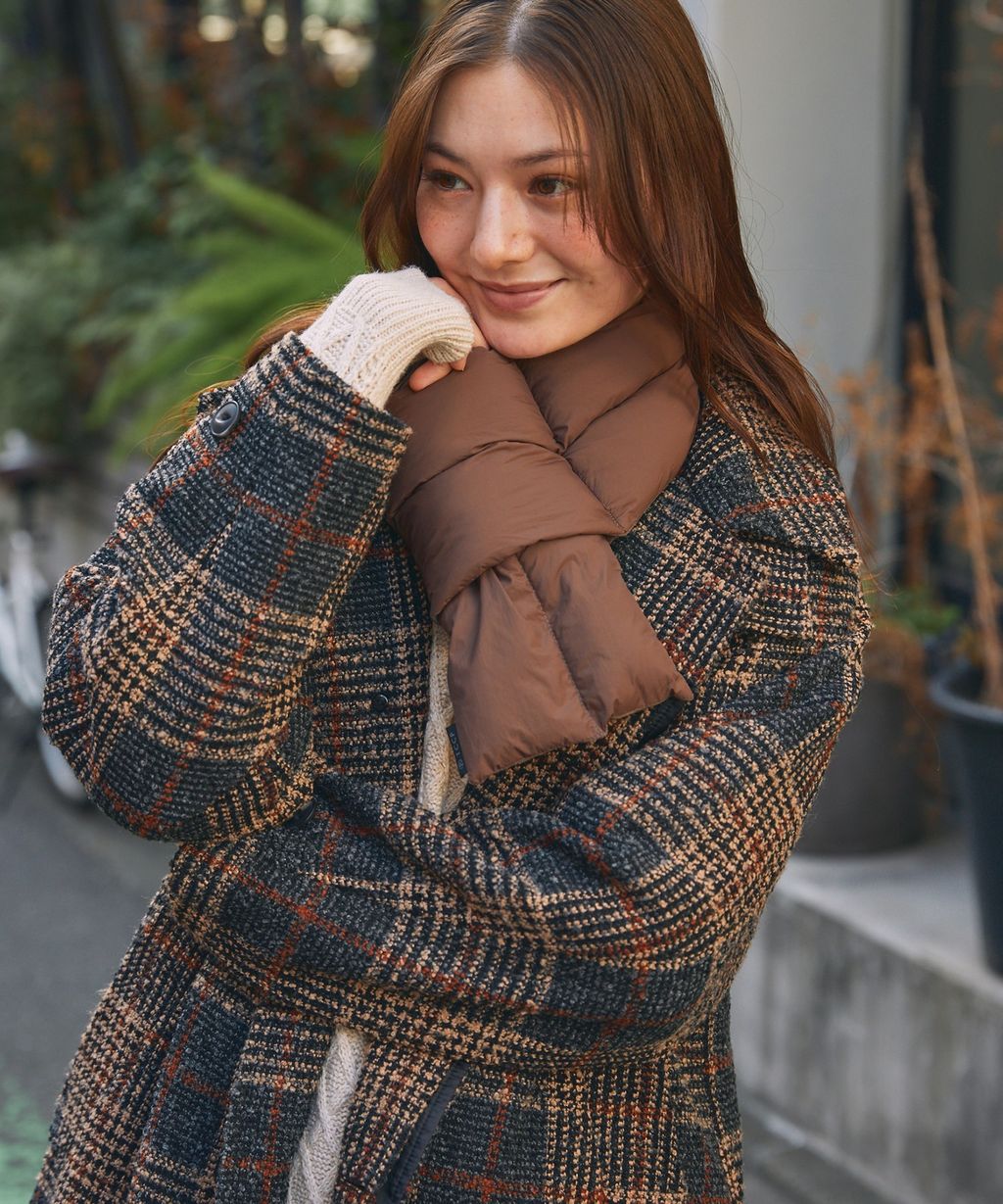 THE CRAFT CREW PRODUCTS 抗UV粗花呢立挺機能長版大衣外套_13