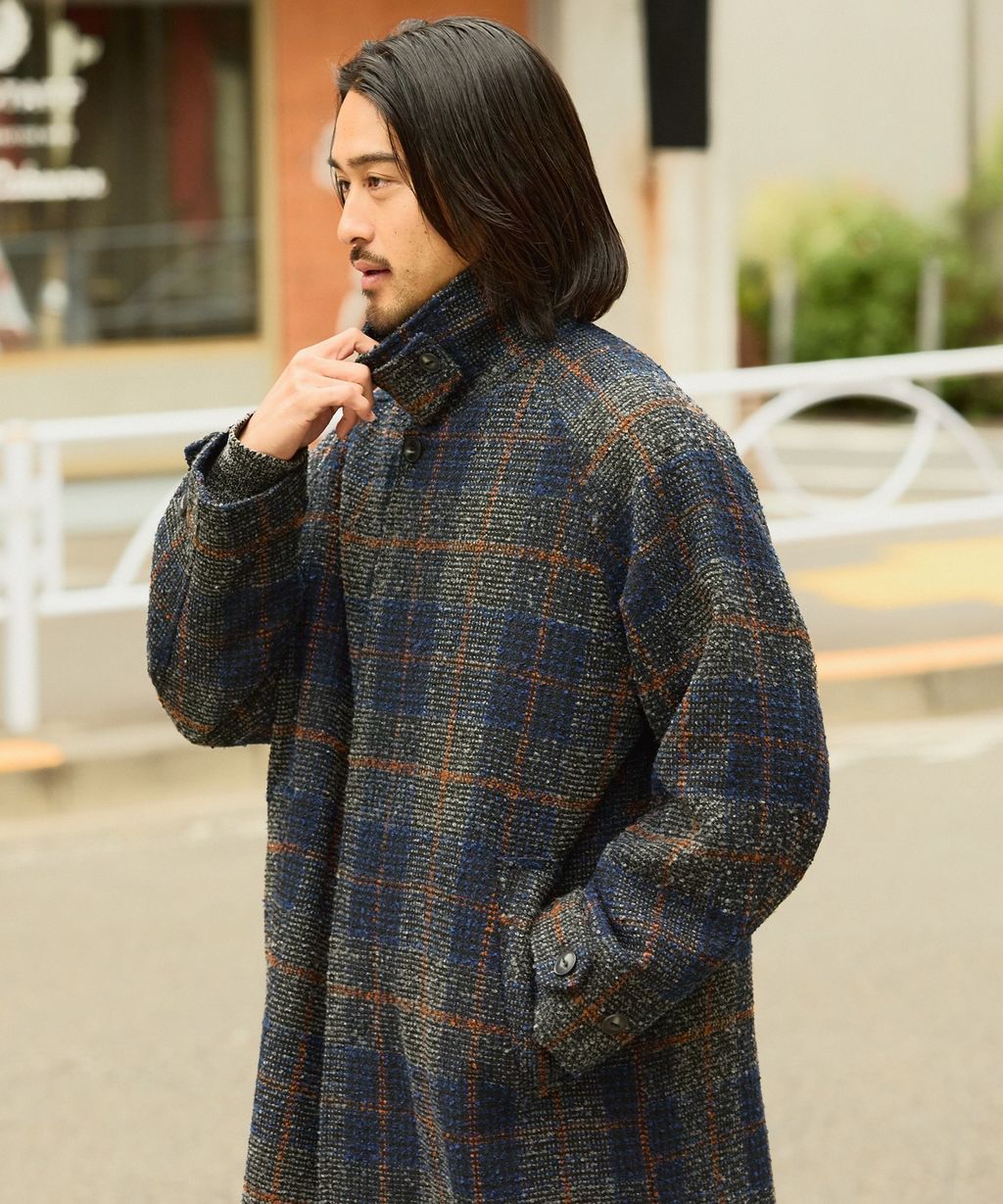 THE CRAFT CREW PRODUCTS 抗UV粗花呢立挺機能長版大衣外套_29