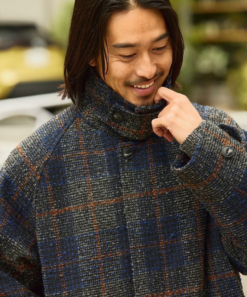 THE CRAFT CREW PRODUCTS 抗UV粗花呢立挺機能長版大衣外套_35