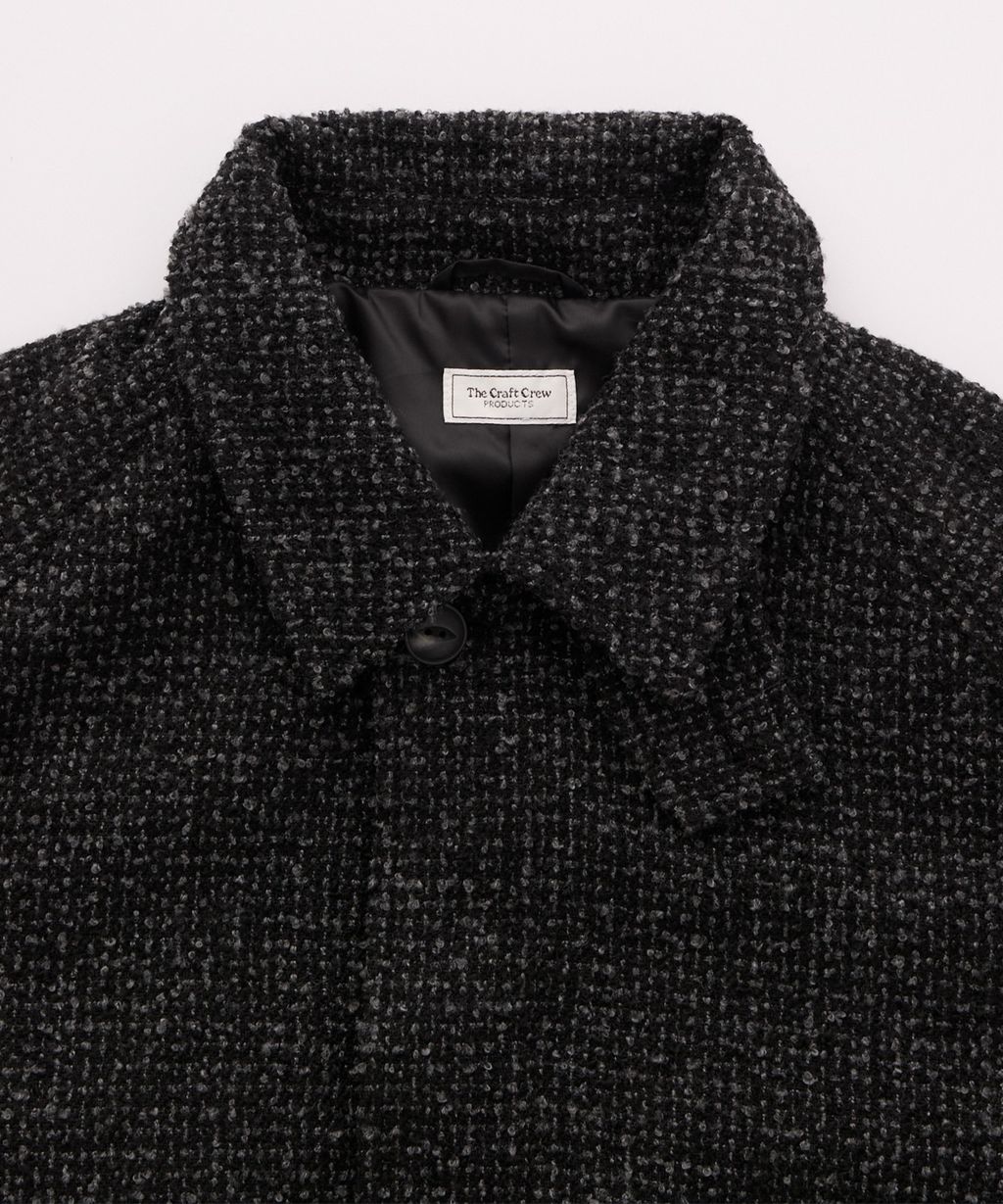 THE CRAFT CREW PRODUCTS 抗UV粗花呢立挺機能長版大衣外套_41