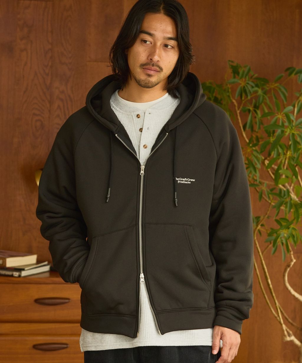 THE CRAFT CREW PRODUCTS 雙拉鍊Boxy連帽刷毛外套_7
