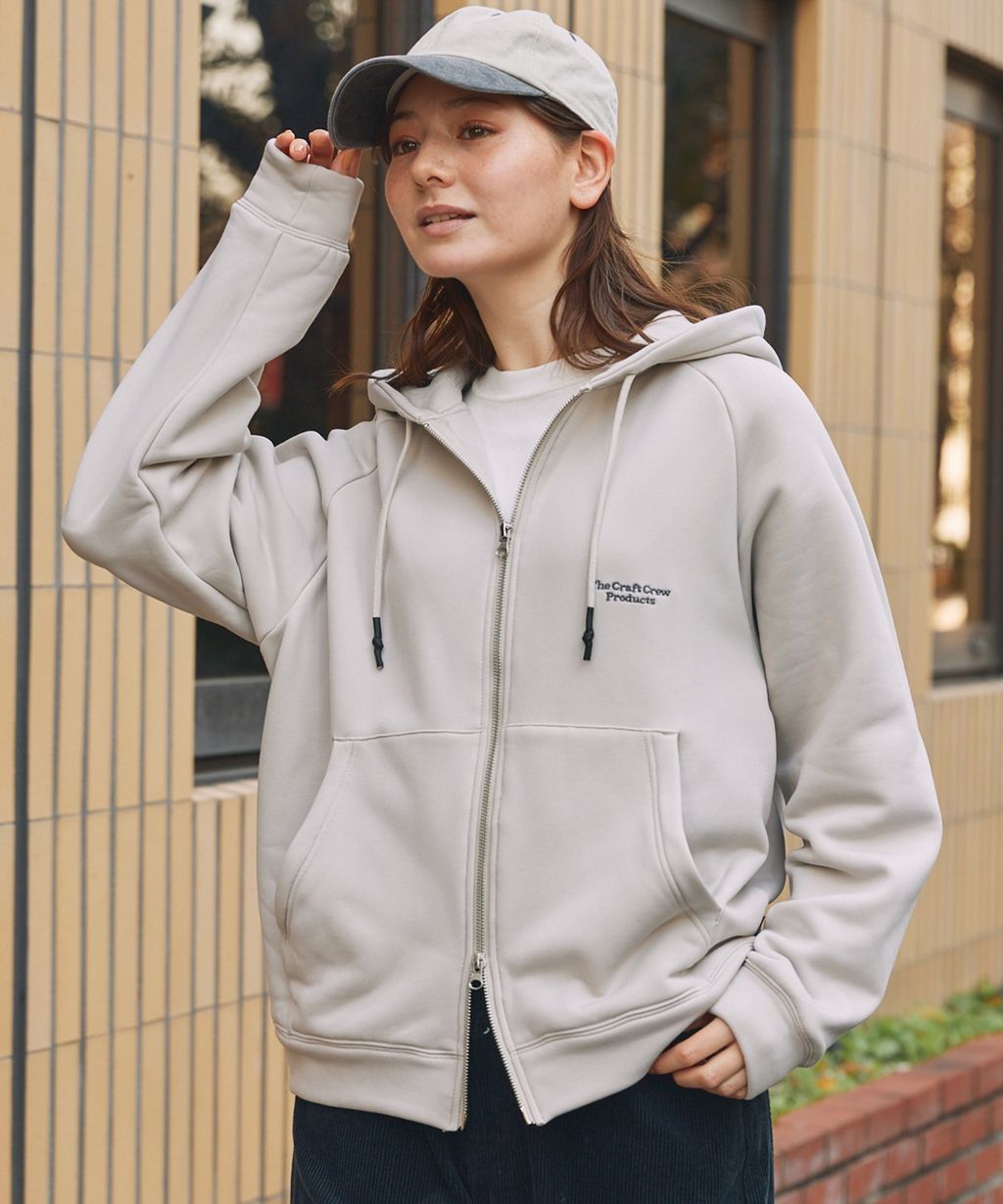 THE CRAFT CREW PRODUCTS 雙拉鍊Boxy連帽刷毛外套_3
