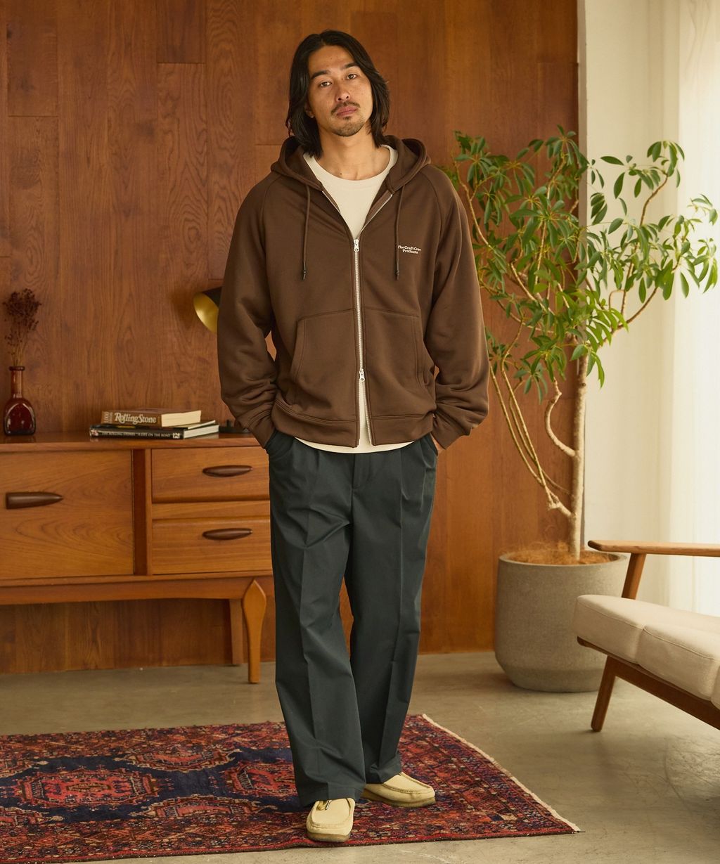 THE CRAFT CREW PRODUCTS 雙拉鍊Boxy連帽刷毛外套_43