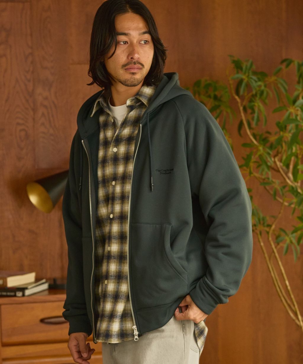 THE CRAFT CREW PRODUCTS 雙拉鍊Boxy連帽刷毛外套_21
