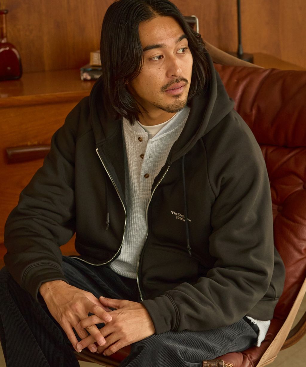 THE CRAFT CREW PRODUCTS 雙拉鍊Boxy連帽刷毛外套_15