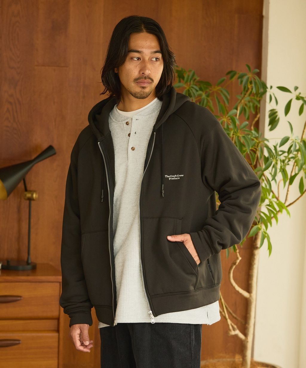 THE CRAFT CREW PRODUCTS 雙拉鍊Boxy連帽刷毛外套_11