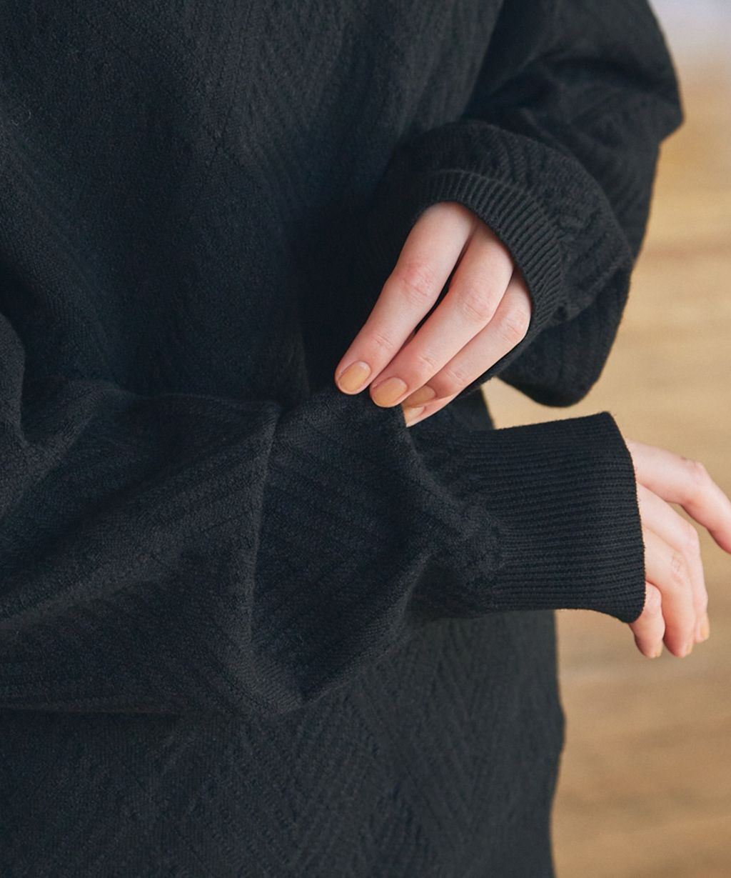 THE CRAFT CREW PRODUCTS 幾何菱格條紋圓領立體Jacquard針織上衣_41