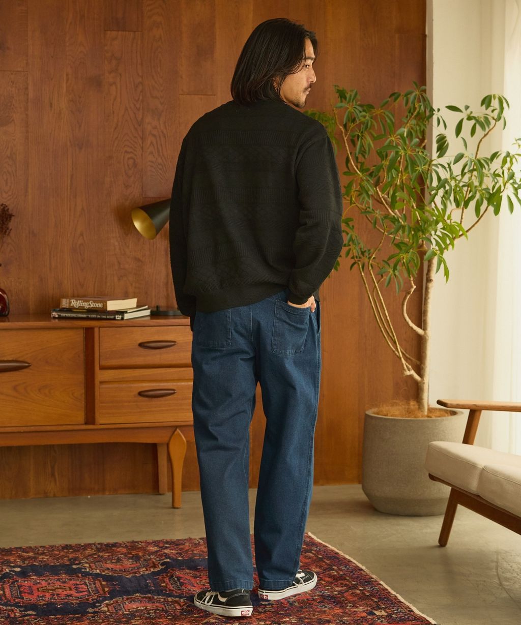 THE CRAFT CREW PRODUCTS 幾何菱格條紋圓領立體Jacquard針織上衣_46