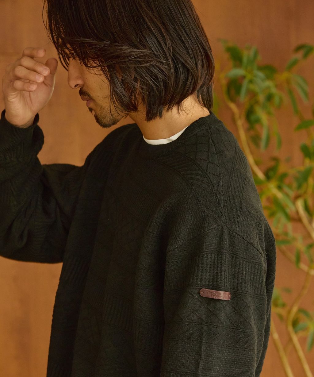 THE CRAFT CREW PRODUCTS 幾何菱格條紋圓領立體Jacquard針織上衣_42